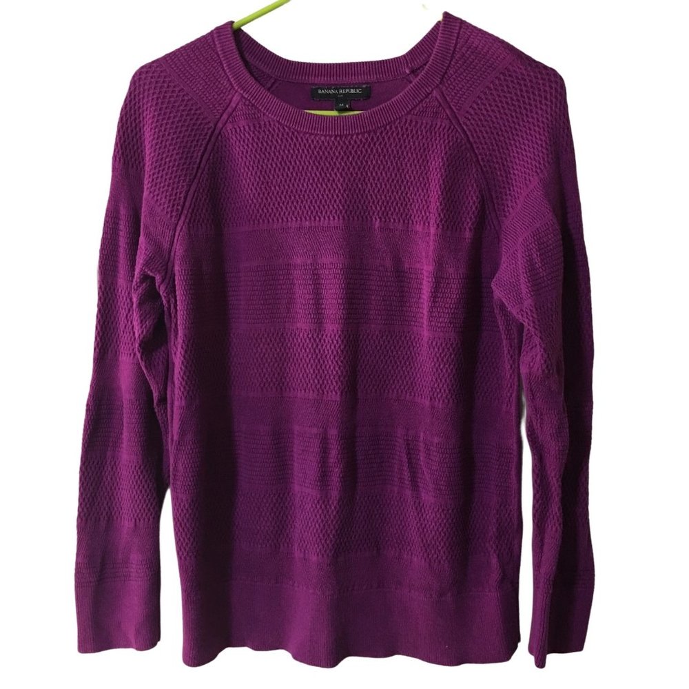 BANANA REPUBLIC PURPLE LONG SLEEVE SHIRT WOMENS MEDIUM